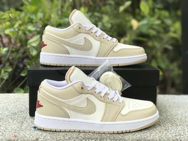 Men's Running Weapon Air Jordan 1 Low Cream Shoes 0410 Men's Running Weapon Air Jordan 1 Low Cream Shoes 0410
